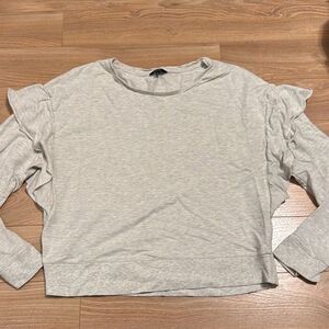 Joes Jean collection women’s long sleeve ruffle sweater top size large cotton bl